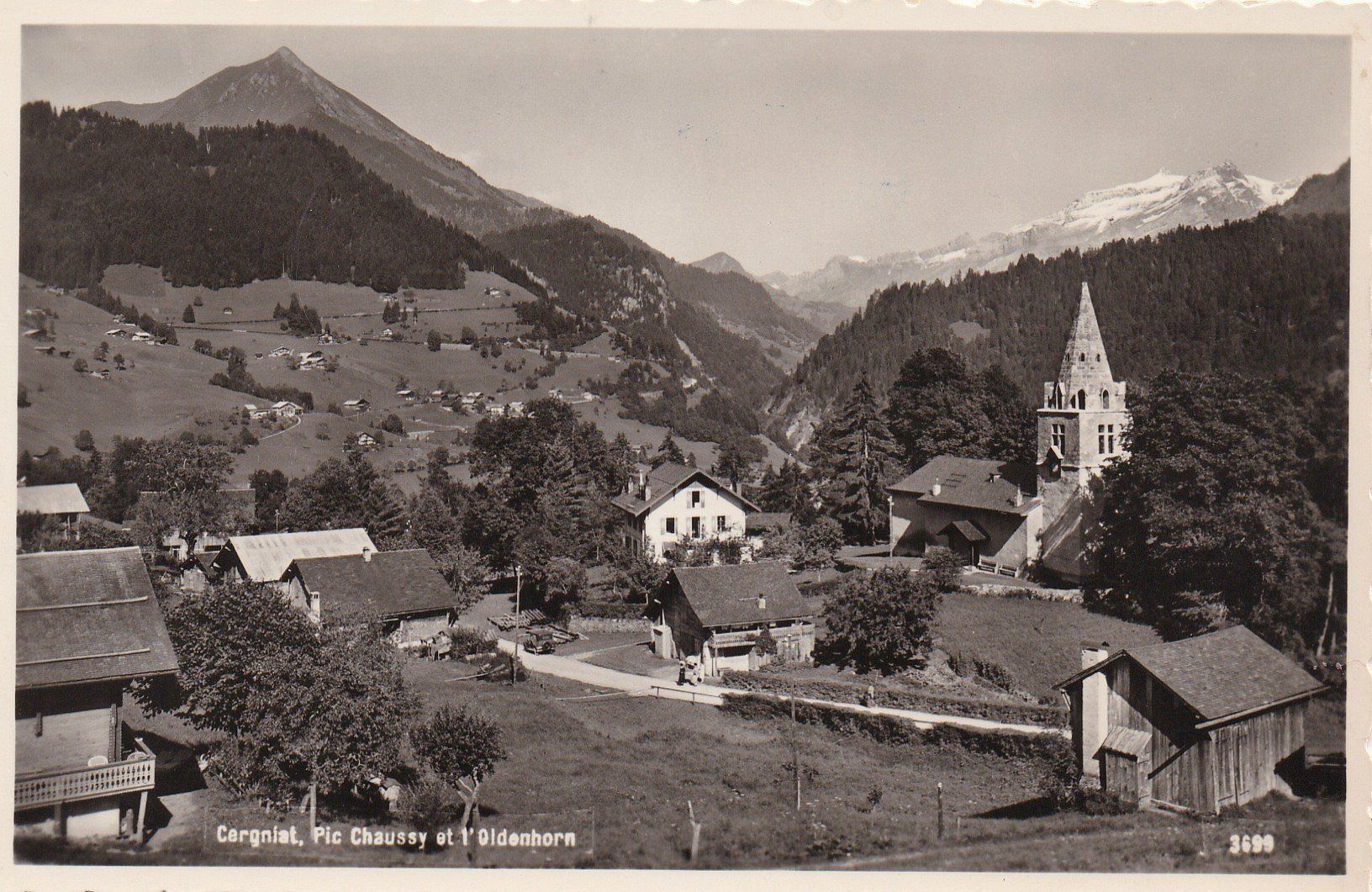 Cartoline postali: AK - Cergniat - gel. 2.5.1960 – Usato da Fribourg venduto da schnalla92