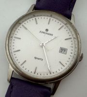 Junghans Quartz Herren Uhr mit Datum und lila Lederarmband