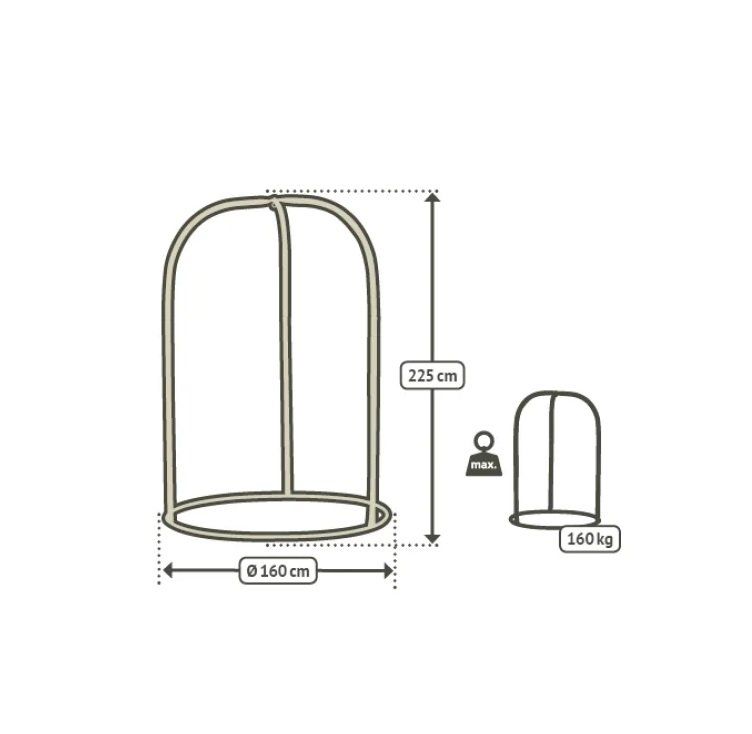 Poltrone pensili da giardino: La Siesta Hängesessel-Gestell Ramona Silver – Nuovo e nell'imballaggio originale da Kägiswil venduto da pebart 3