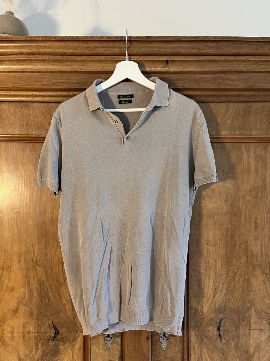 Massimo Dutti Polo-Shirts: Poloshirt, beige/grau, Gr. M, Massimo Dutti – Gebraucht aus St. Gallen von Gloom22 1