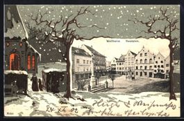 Grusskarten-AK Weilheim, Partie am Haupt