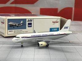 SAS Airbus A319 Herpa 1/500 "60th Anniversary Retro"
