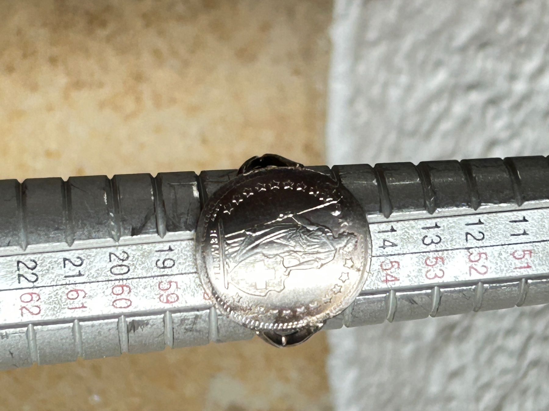 Anelli: Silberring 50 Rappen 1966 (Grösse 56) – Usato da Laufen venduto da belleskulptur 7