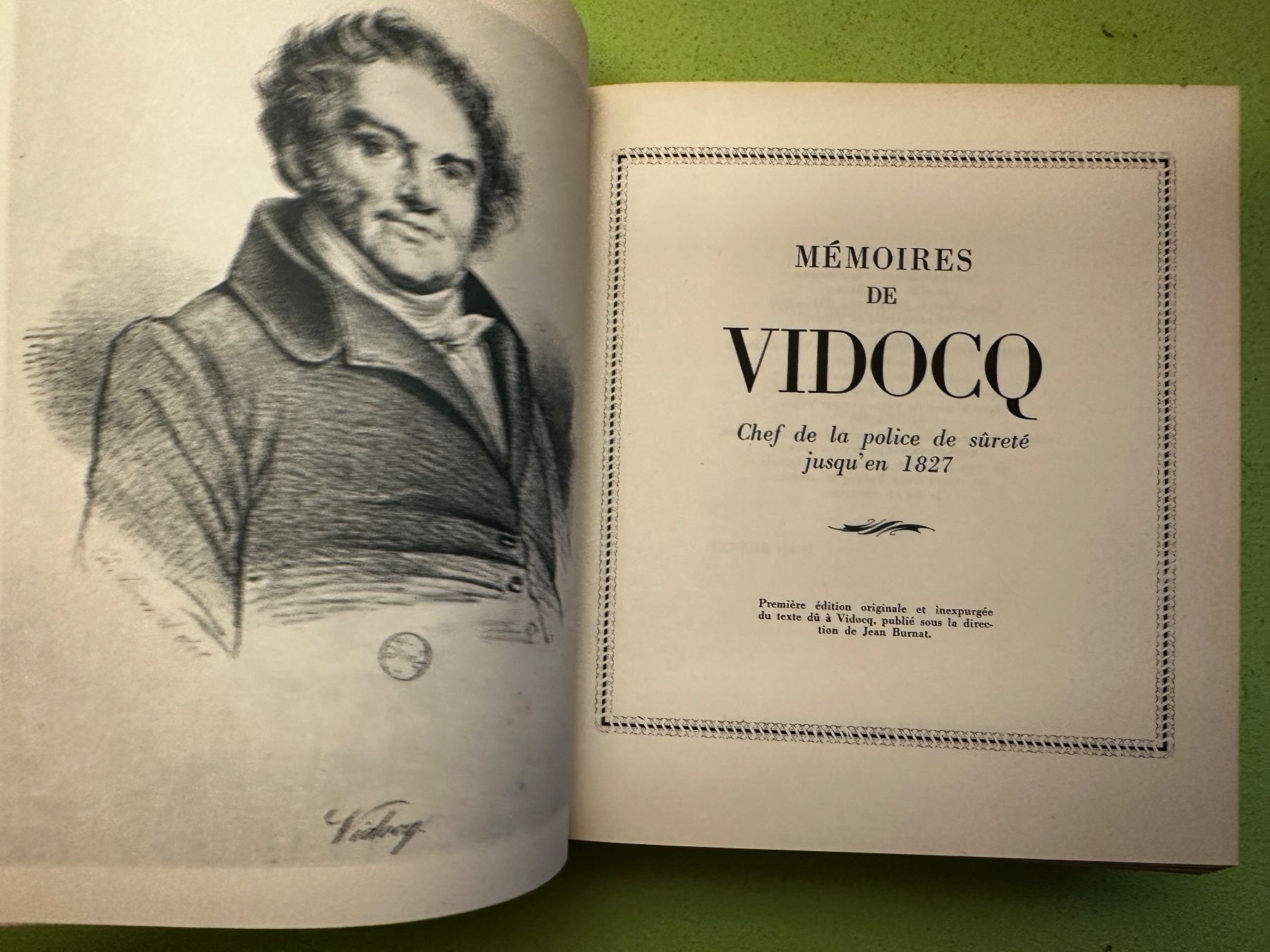 Bücher: Jean Burnat: Les mémoires de Vidocq. – Gebraucht aus Zürich von allp 2