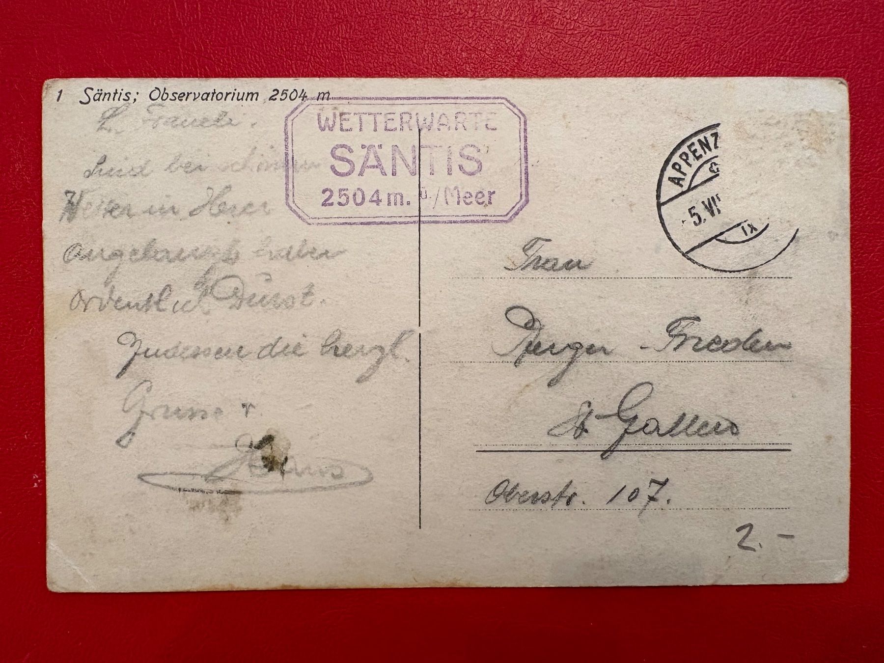 Ansichtskarten: Säntis : Observatorium – Gebraucht aus St-Légier-La Chiésaz von Theo005 1