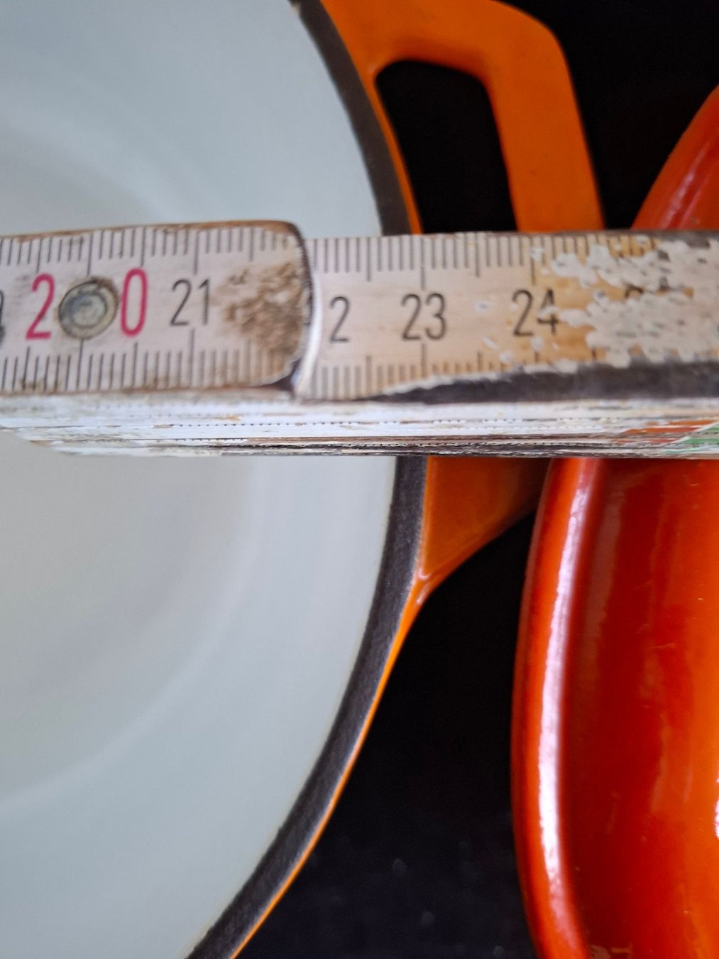 Pentole: Bräter orange Emaille mit Deckel guter Zustand – Usato da Schönholzerswilen venduto da clyde123 3