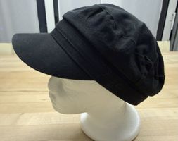 Schirmmütze Schwarz Stoff Grösse M guter Zustand
