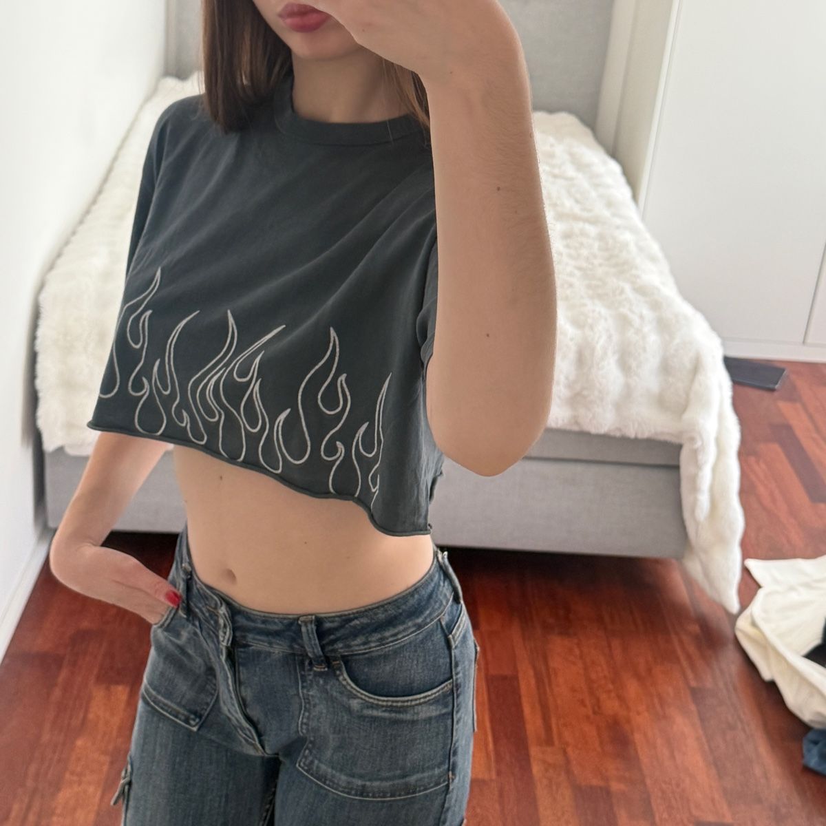 Tops: SUBDUED Y2K FLAME CROP TOP – Gebraucht aus Zürich von NinaH0112 2