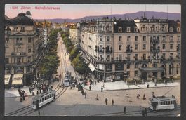 Zürich Bahnhofstrasse mit Trams
