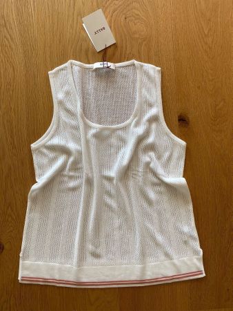 Bally Shirt Bluse transparent Gr 38 (IT 44) Neu Creme weiss