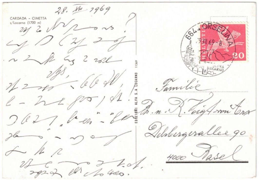 Cartoline postali: Locarno - 5 Bild AK Cardada – Usato da Binningen venduto da Mountainrider 1
