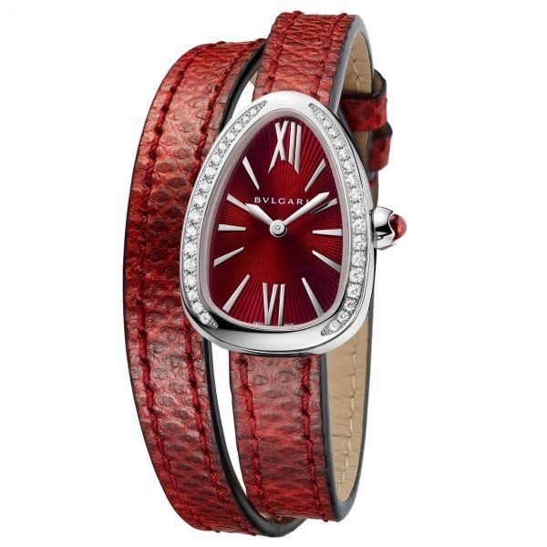 Bulgari Orologi: Bulgari Serpenti rot 27mm quartz with diamonds – Nuovo e nell'imballaggio originale da Pfäffikon SZ venduto da EMMA0111