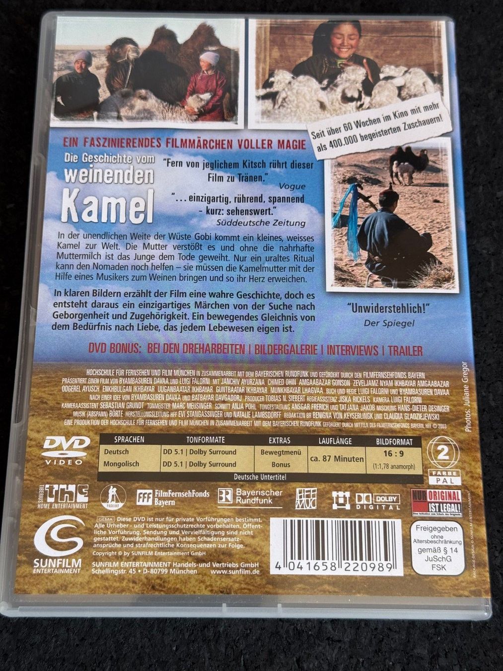 Alle DVDs: Die Geschichte vom weinenden KAMEL DVD DE/Mongolisch – Gebraucht aus Fribourg von tschjoly 1