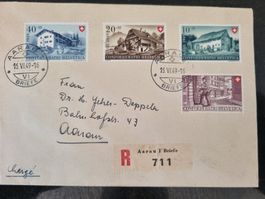1949 : Pro Patria Serie auf Ersttags Brief
