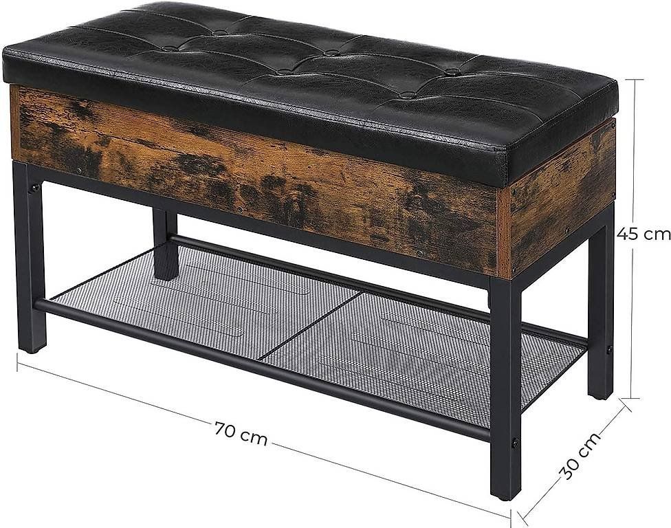 Panchine: Bank mit Schuhregal Industrial Style – Nuovo e nell'imballaggio originale da Flawil venduto da vivalacasa 6