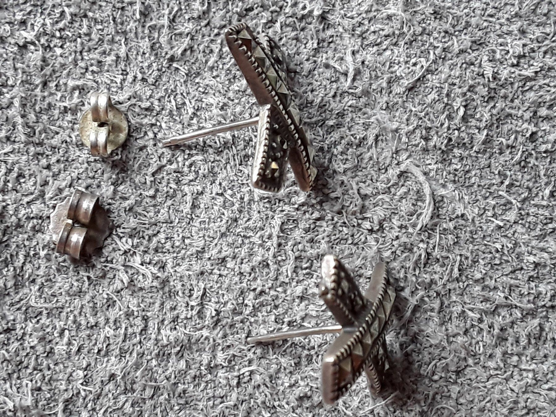 Orecchini pendenti & Orecchini a lobo: Sterling Silber Ohrstecker in X Form – Usato da Zürich venduto da helsan 5