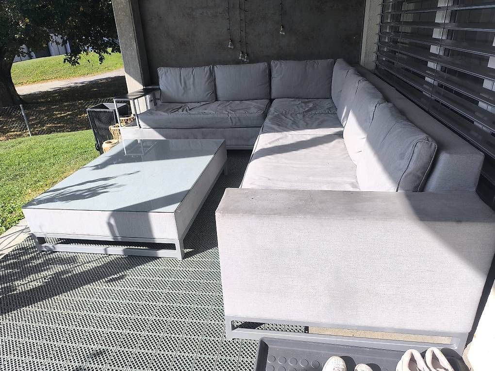 Tischset: Lounge-Garnitur inkl. Glastisch  CHF 120. VB – Gebraucht aus Rebstein von buli-06