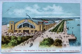 Antike Postkarte - "Eidg. Sängerfest Zürich" - 1905