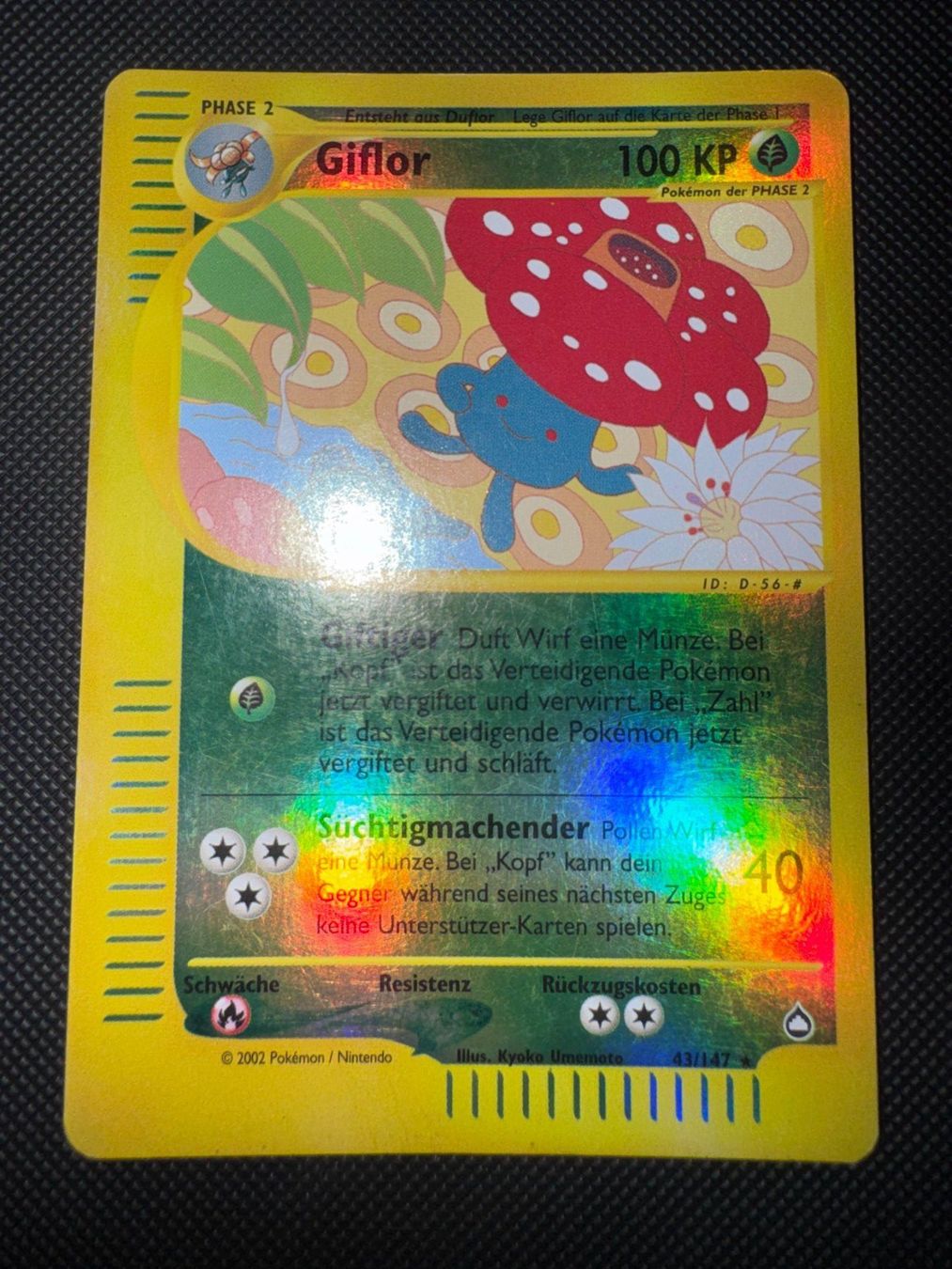 Pokémon Carte collezionabili: Pokemon Giflor Reverse Holo 43/147 - Aquapolis - DE – Usato da Erstfeld venduto da PokeSandero 1
