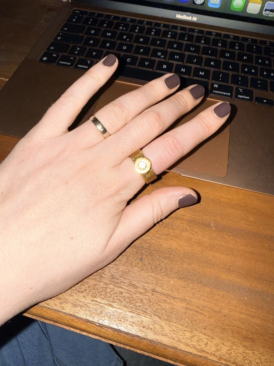 Anelli: Goldfarbener Ring mit Stein - Grösse 19 – Usato da Dotzigen venduto da White_Warrior 2
