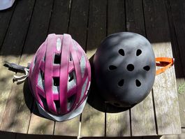 Zwei Damen Velo Helme