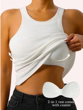 NEUES Top weiss mit integriertem BH Gr. S - 225112