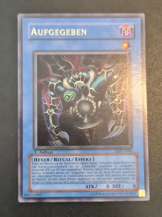 YuGiOh! Aufgegeben 1. Auflage Holo Ultra Rare SDPG001 Kaufen auf Ricardo