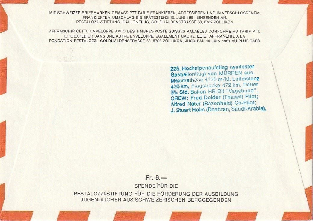 Tutti i francobolli: Pestalozzi-Stiftung, Mürren 1981 – Usato da Aarburg venduto da Aare10 1