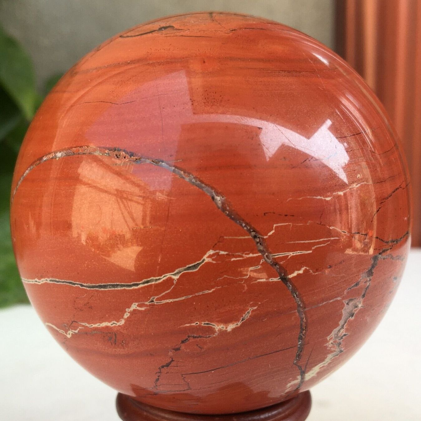 Mineralien & Heilsteine: NEU: Orange-river Jaspis Edelstein Kugel 565 Gramm 7,2 cm – Neu (gemäss Beschreibung) aus Matten b. Interl von Edelsteingalerie 9