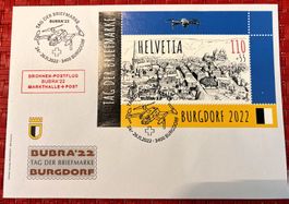 2 Stück Tag der Briefmarke Burgdorf 2022 BUBRA Flugpost