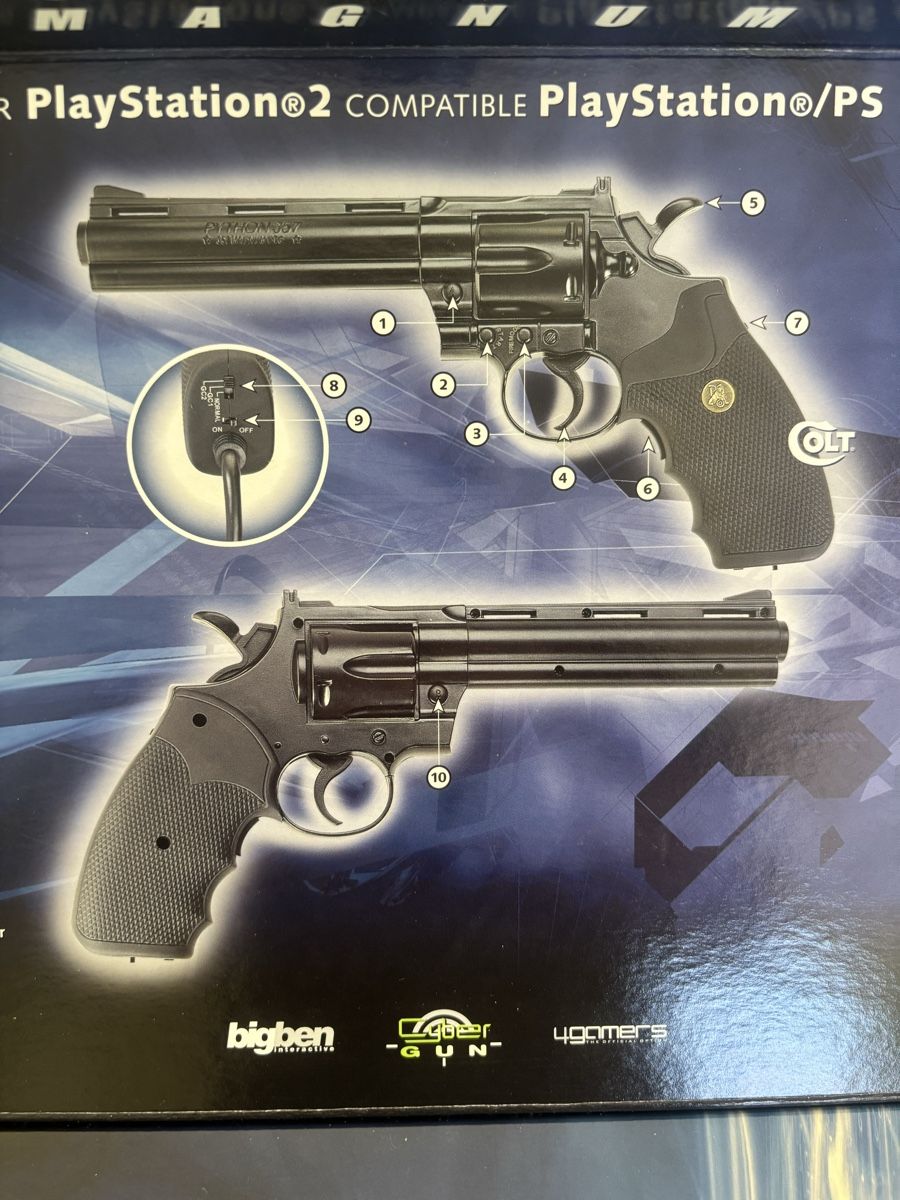 Manettes: Lightgun Colt Python 357 Magnum PS2 PS1 BigBen Neu – Neuf avec emballage d'origine à Volketswil par 1970rog 4