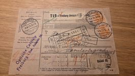 1921 Paketkarte Deutsches Reich 