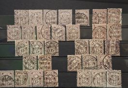 Lot 15 er Wertziffern Nuancen mit 4× Wasserzeichen 