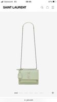 YSL Sunset Small Chain Bag in smooth leather- vert opaline