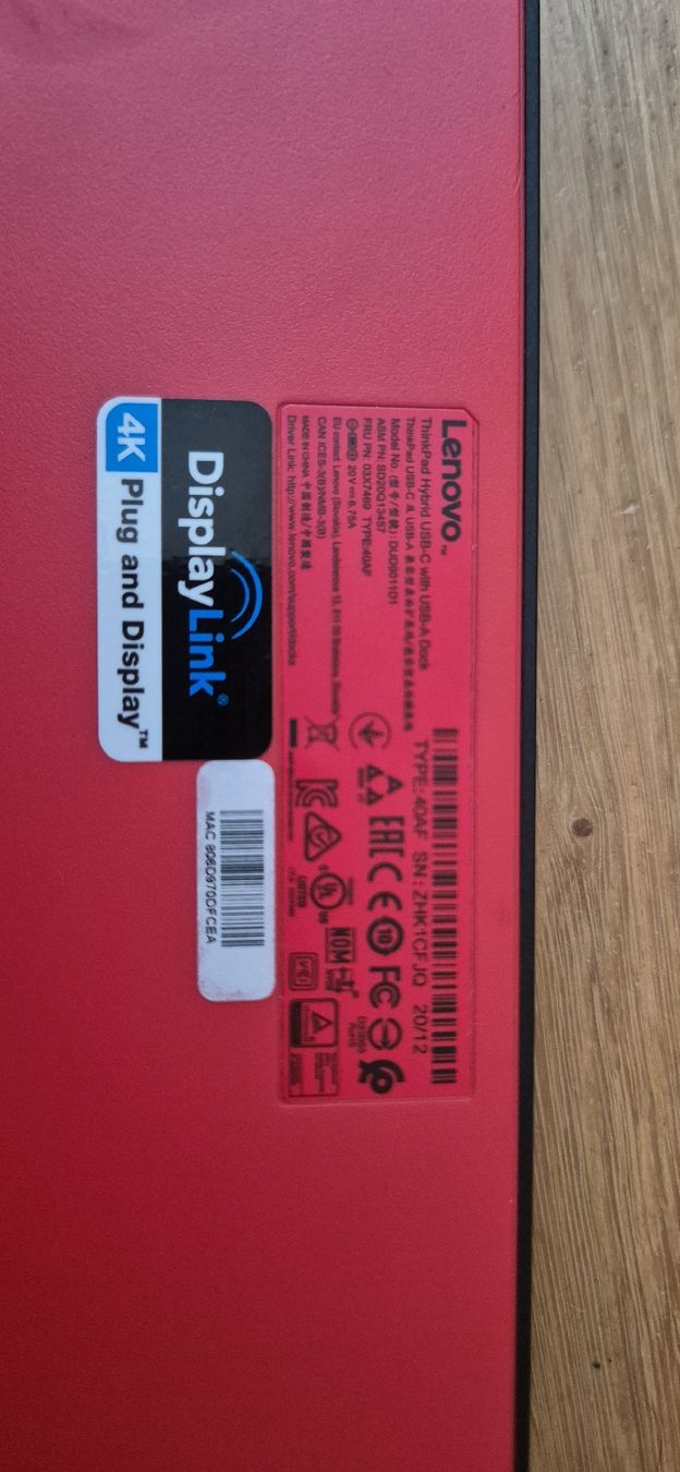 Lenovo Docking station: Lenovo Thinkpad Dockingstation 4k – Usato da Bütschwil venduto da jo_3775 3