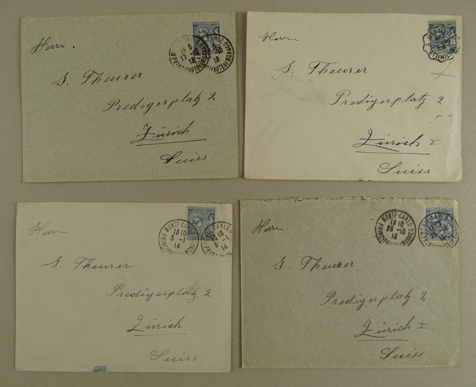 Tous les timbres: MONACO, 13 ÄLTERE BEDARFSBRIEFE – D'occasion à Grüningen par Kartensammler 4