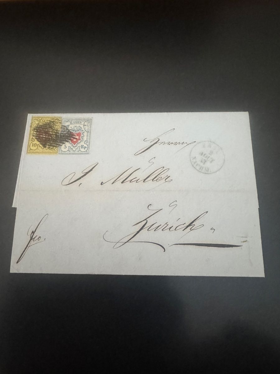 Tutti i francobolli: Toller Rayon Brief – Usato da Uster venduto da Briefmarken