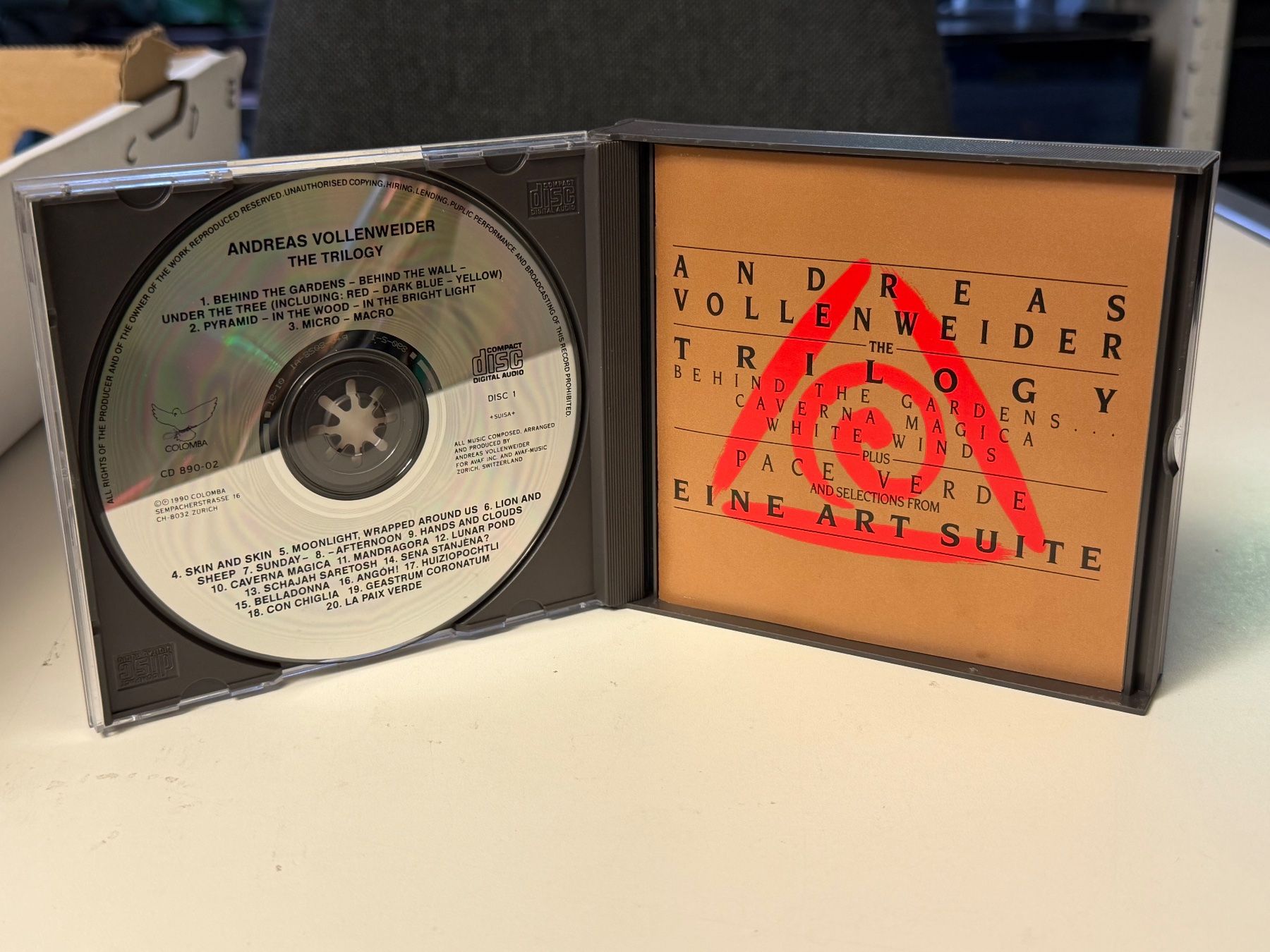 CD: Andreas Vollenweider - The Trilogy - HB21B – Usato da Küsnacht ZH venduto da Jazztilldawn 2
