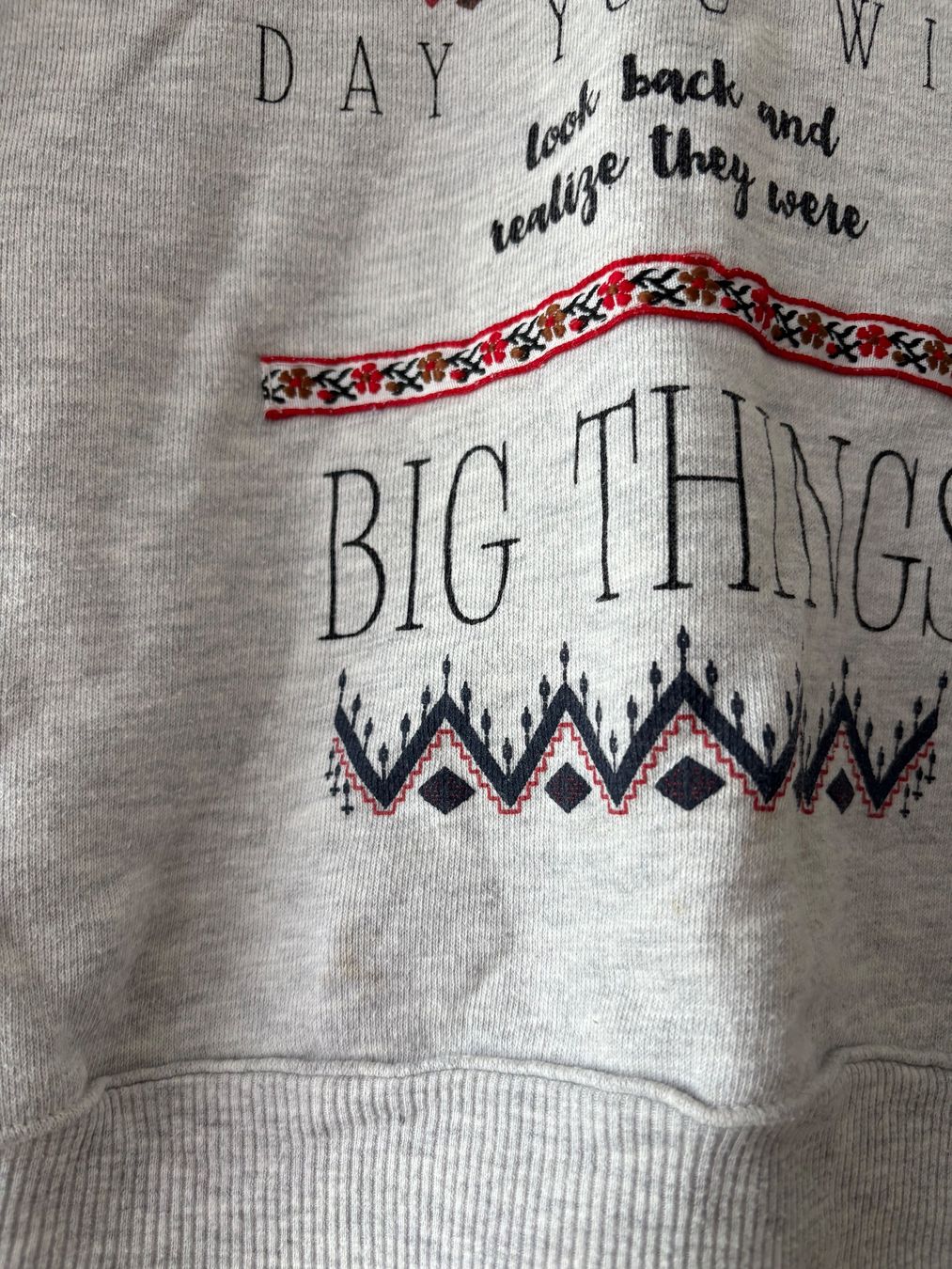 Maglioni & Felpe: Sweat-shirt gris "Enjoy the little things" – Usato da Montreux venduto da m.mlkstn 1