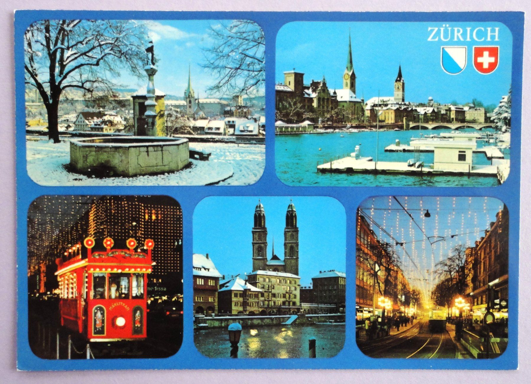 Cartoline postali: Zürich im Winter – Usato da Fétigny venduto da Billy2miny