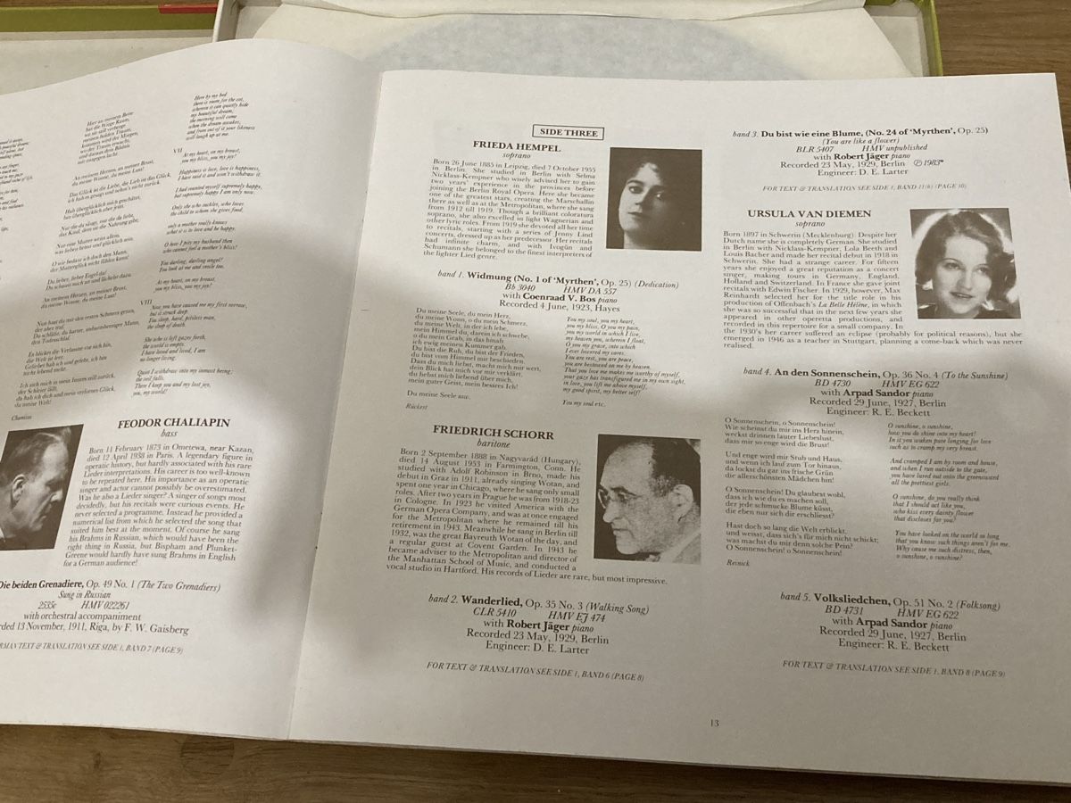 Schallplatten: Schumann und Brahms Lieder 1901-1952 – Gebraucht aus Zürich von Ekka 5