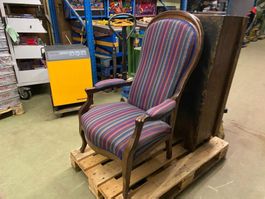 %schöner alter Sessel massivholz