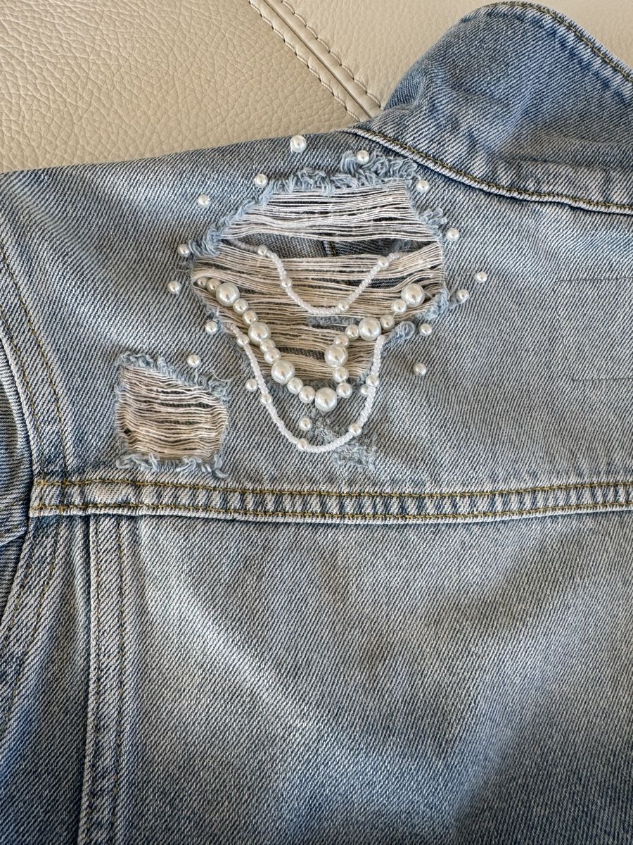 Guess Jacken: GUESS Denim Jacket With Pearls, Size XS – Neu (gemäss Beschreibung) aus Forch von ele_9gsf 8