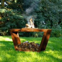 18179 - Holzlege ALDO 160x40x60 cm Feuerschale Feuerstelle