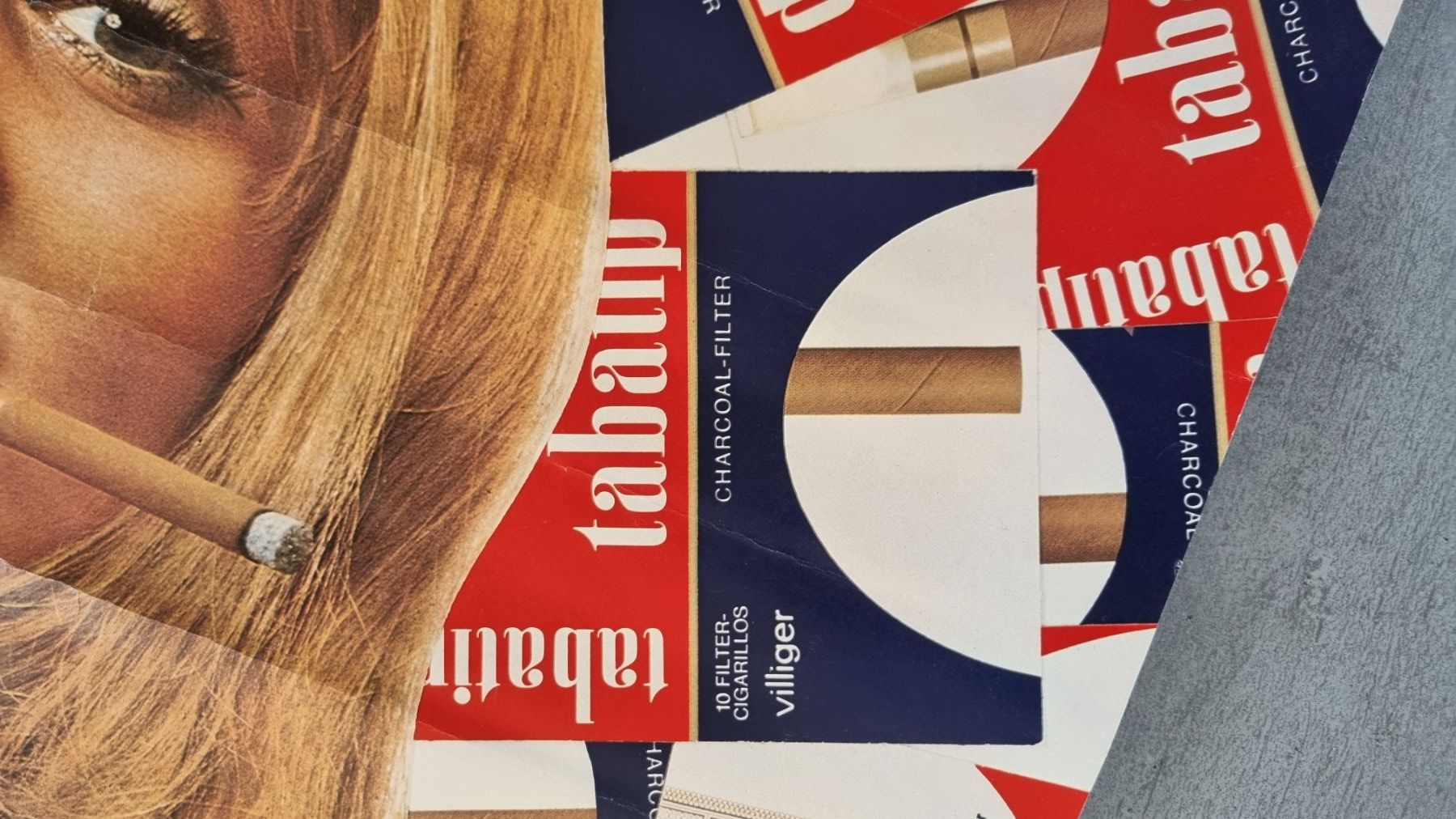 Poster & Bilder: Altes Tabatip-Stumpen-Werbeplakat – Gebraucht aus Bözberg von heinz-d 2