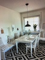 Esstisch Tisch rosentorp ausziehbar stuhl schwarz weiß Ikea
