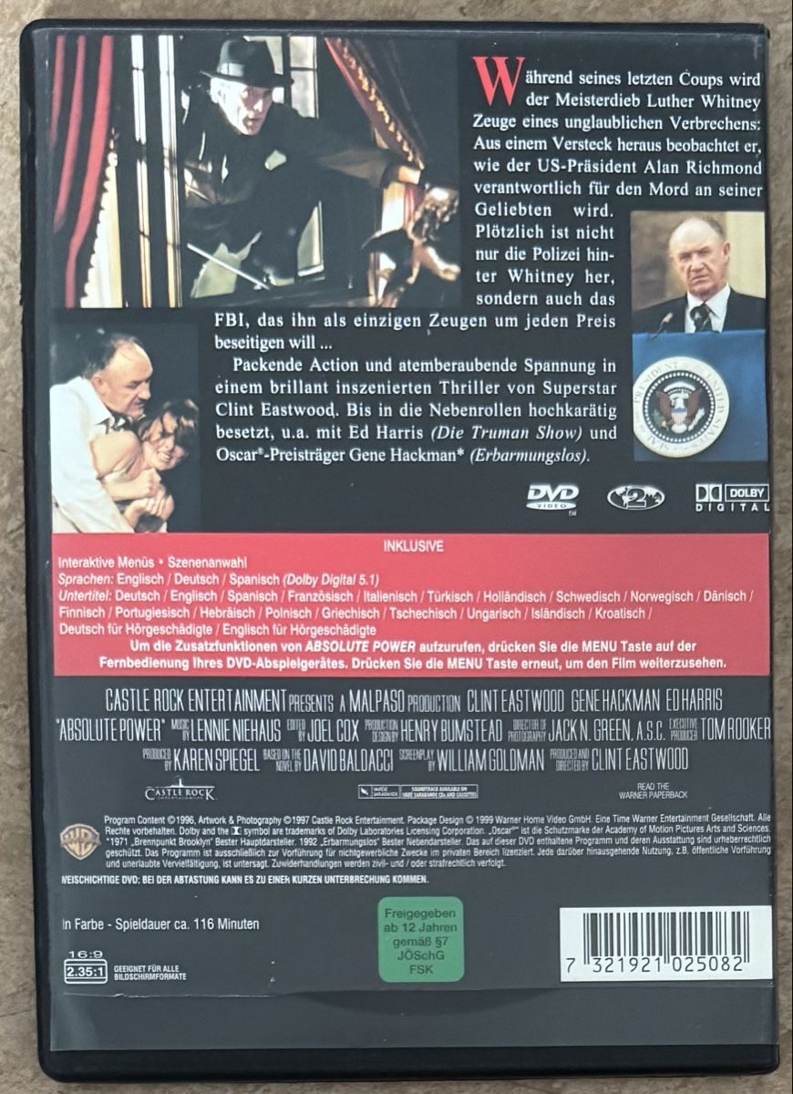 Alle DVDs: ABSOLUTE POWER  – Neu (gemäss Beschreibung) aus Dietikon von AndreaSch01 1
