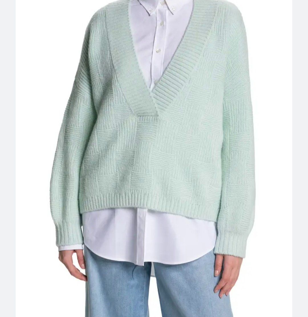 Closed Pulls & Sweat-shirts: Damen Pullover mintgrün V-Ausschnitt Closed – Neuf (Voir description) à Oberbipp par Missy2021