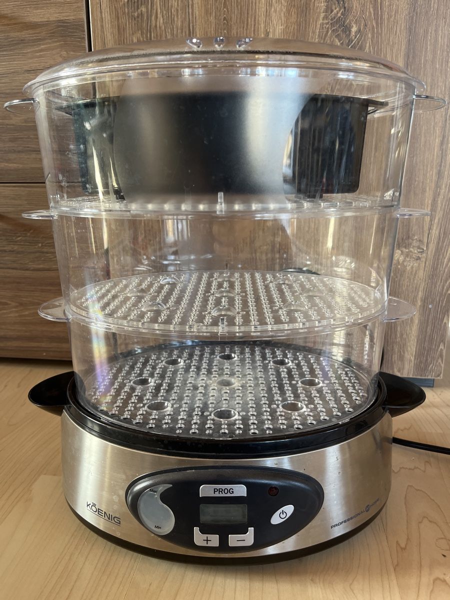 Elettrodomestici da cucina: Dampfgarer mit 3 Etagen, Timer, leichte Gebrauchsspuren – Usato da Dotzigen venduto da Chruemeli79 1