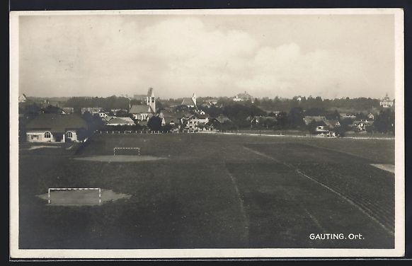 Cartoline postali: Gauting, Ortsansicht aus der Vogelschau  – Usato da Berlin venduto da bartko-reher